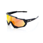 100% Occhiali Da Sole Speedtrap Soft Tact Black Lenti HiPer Multistrato A Specchio Rosse