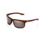 100% Occhiali Da Sole Hakan Soft Tact Rootbeer Lenti HiPer A Specchio Argento