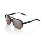 100% Occhiali Da Sole Konnor Matte Translucent Brown Fade Lenti HiPer A Specchio Argento