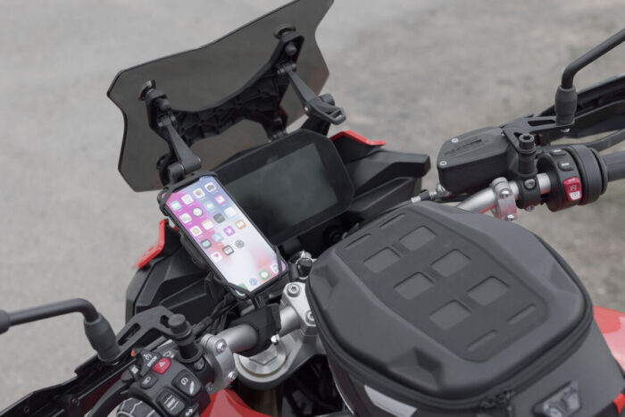 SW-MOTECH Kit navigatore universale con T-Lock Smartphone Incl braccio 2" Per manubrio/attacco specchietto - immagine 2