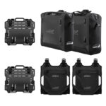 Loboo Coppia di Valigie Laterali Airbag per Moto Alps 23 L + 30 L con Supporti e Antifurto - immagine 2