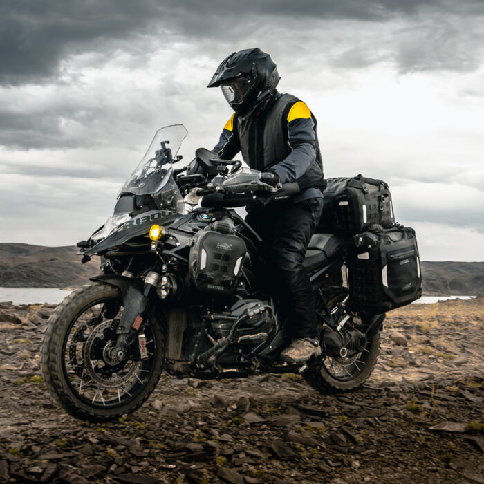 Loboo Coppia di Valigie Laterali Airbag per Moto Alps 23 L + 30 L con Supporti e Antifurto - immagine 7