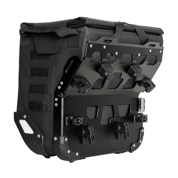 Loboo Coppia di Valigie Laterali Impermeabili a Rilascio Rapido Wanderer 30 L + 40 L - immagine 2