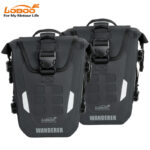 Loboo Coppia di Borse Laterali per Crash Bar Roll-Top per Crashbar Wanderer 6L