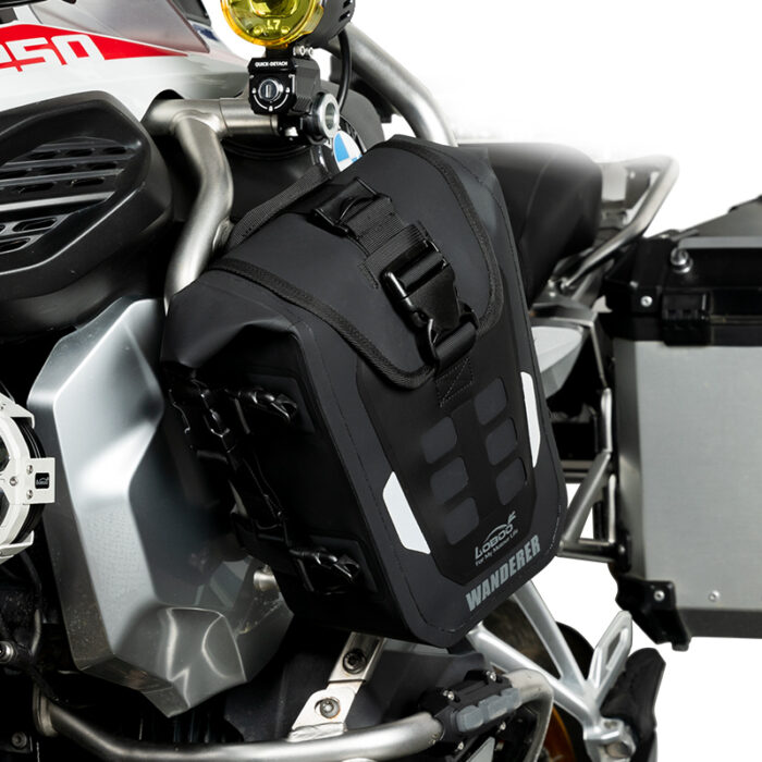 Loboo Coppia di Borse Laterali per Crash Bar Roll-Top per Crashbar Wanderer 6L - immagine 4
