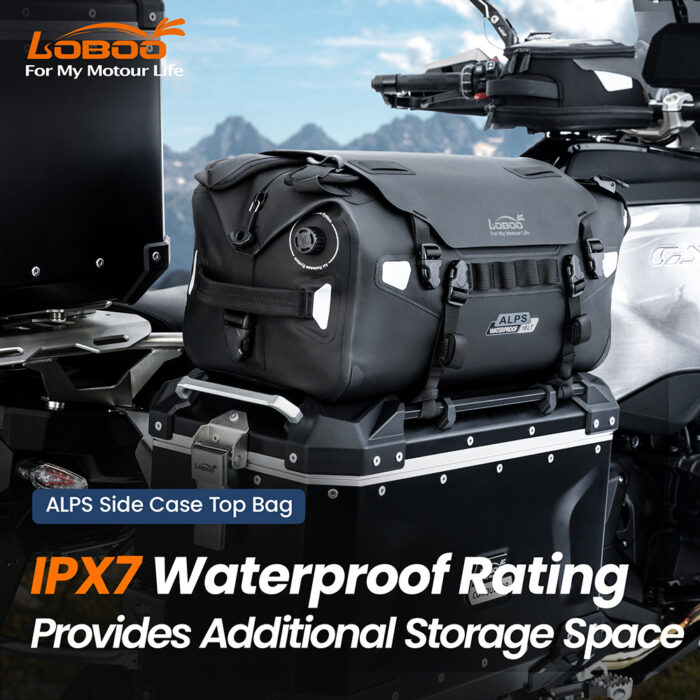 Loboo Borsa Moto Impermeabile IPX7 per Valigia o Bauletto Alps 18 L. Sacca idrica inclusa. - immagine 6
