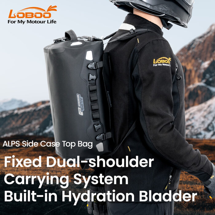 Loboo Borsa Moto Impermeabile IPX7 per Valigia o Bauletto Alps 18 L. Sacca idrica inclusa. - immagine 7