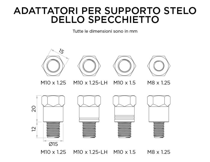 Quad Lock Adattatore Kit Supporto Stelo Dello Specchietto - immagine 3